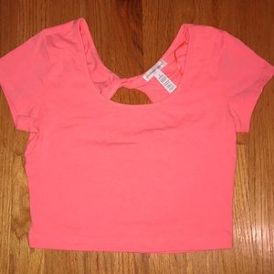 Coral crop top